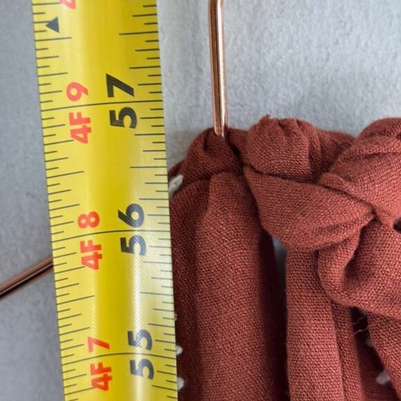 Zara Women Terracotta Embroidered Midi Dress Brown Size XS - Picture 4 of 11